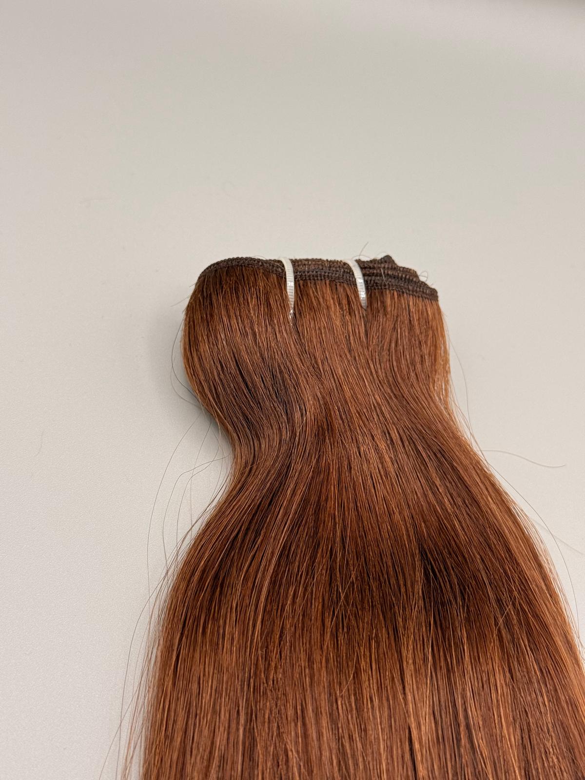 Machine Weft Tressen Dunkelblond 60 cm aus 100 % Remy-Echthaar, ROVIA Hair Basel