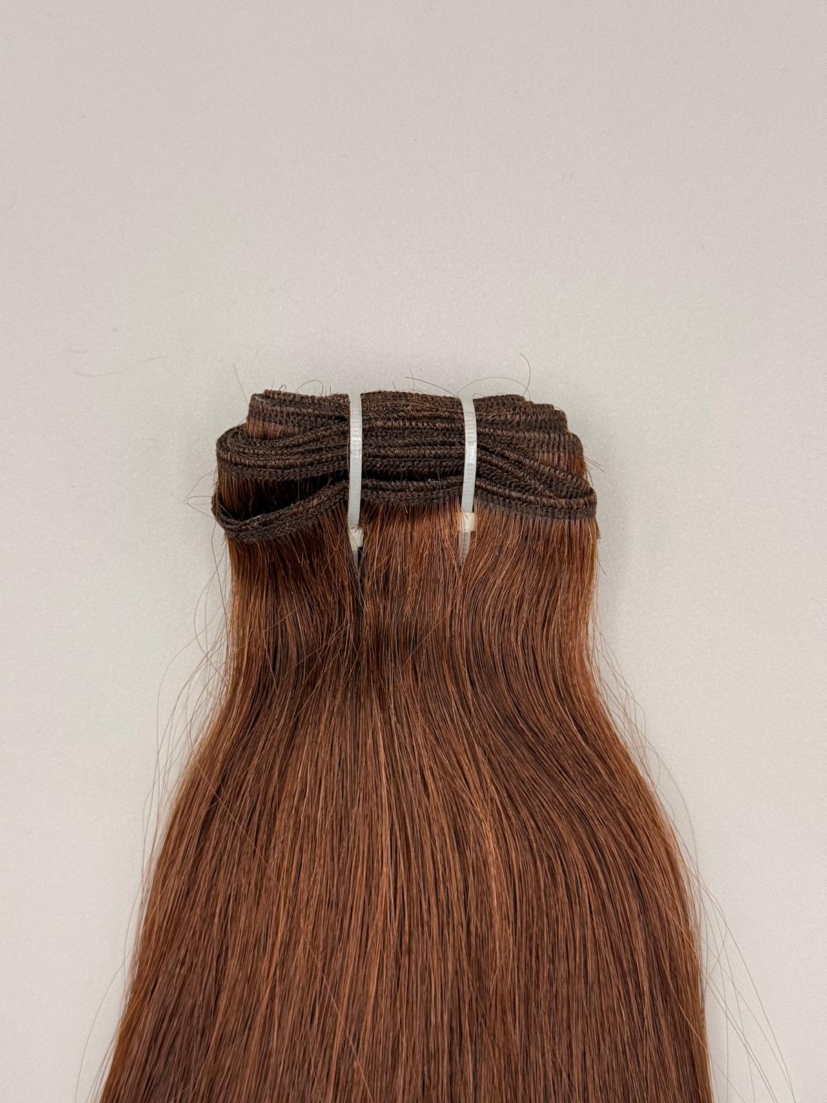 Machine Weft Tressen Mittelbraun 60 cm aus 100 % Remy-Echthaar, ROVIA Hair Basel
