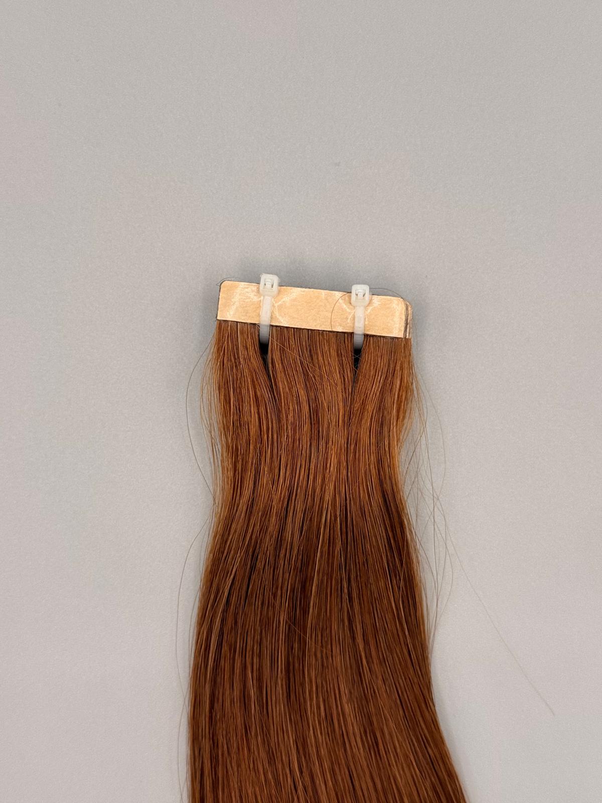 Tape In Extensions Dunkel-Light-Blond 60 cm aus 100 % Remy-Echthaar, ROVIA Hair Basel
