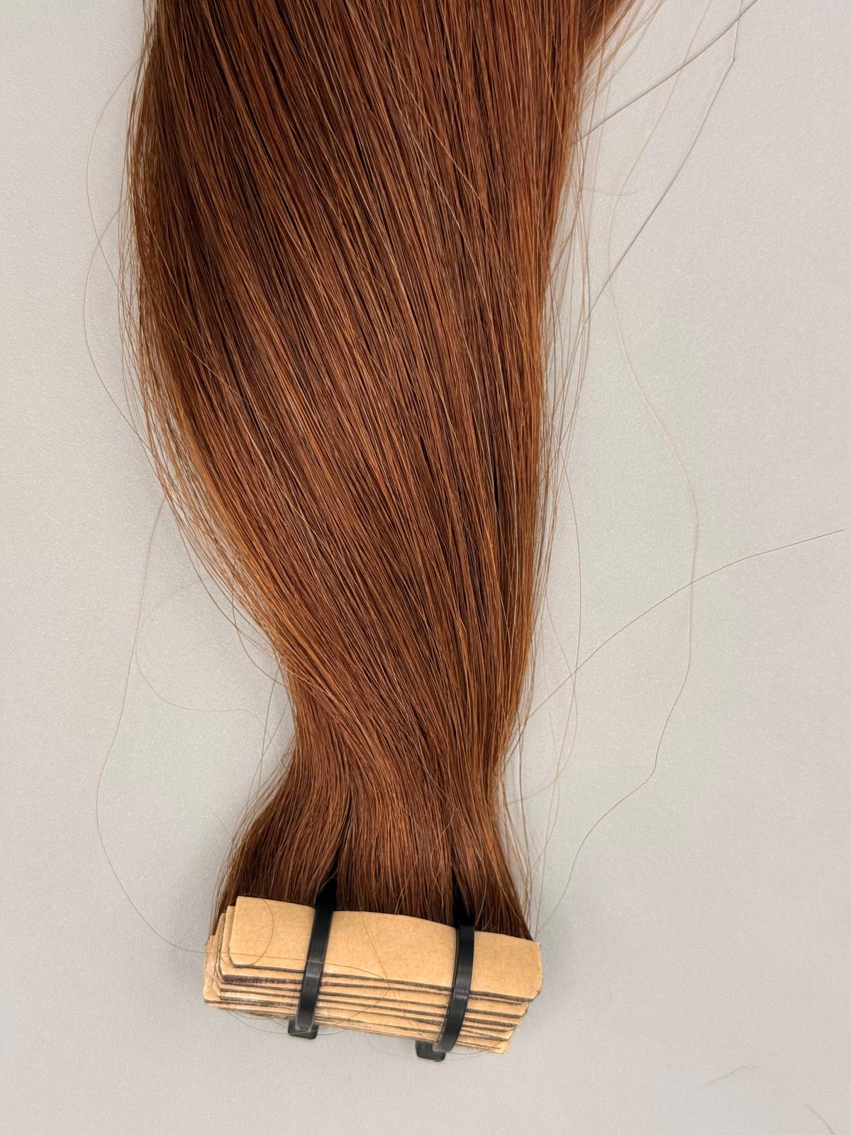 Tape In Extensions Dunkelblond 60 cm aus 100 % Remy-Echthaar für Haarverlängerung, ROVIA Hair Basel