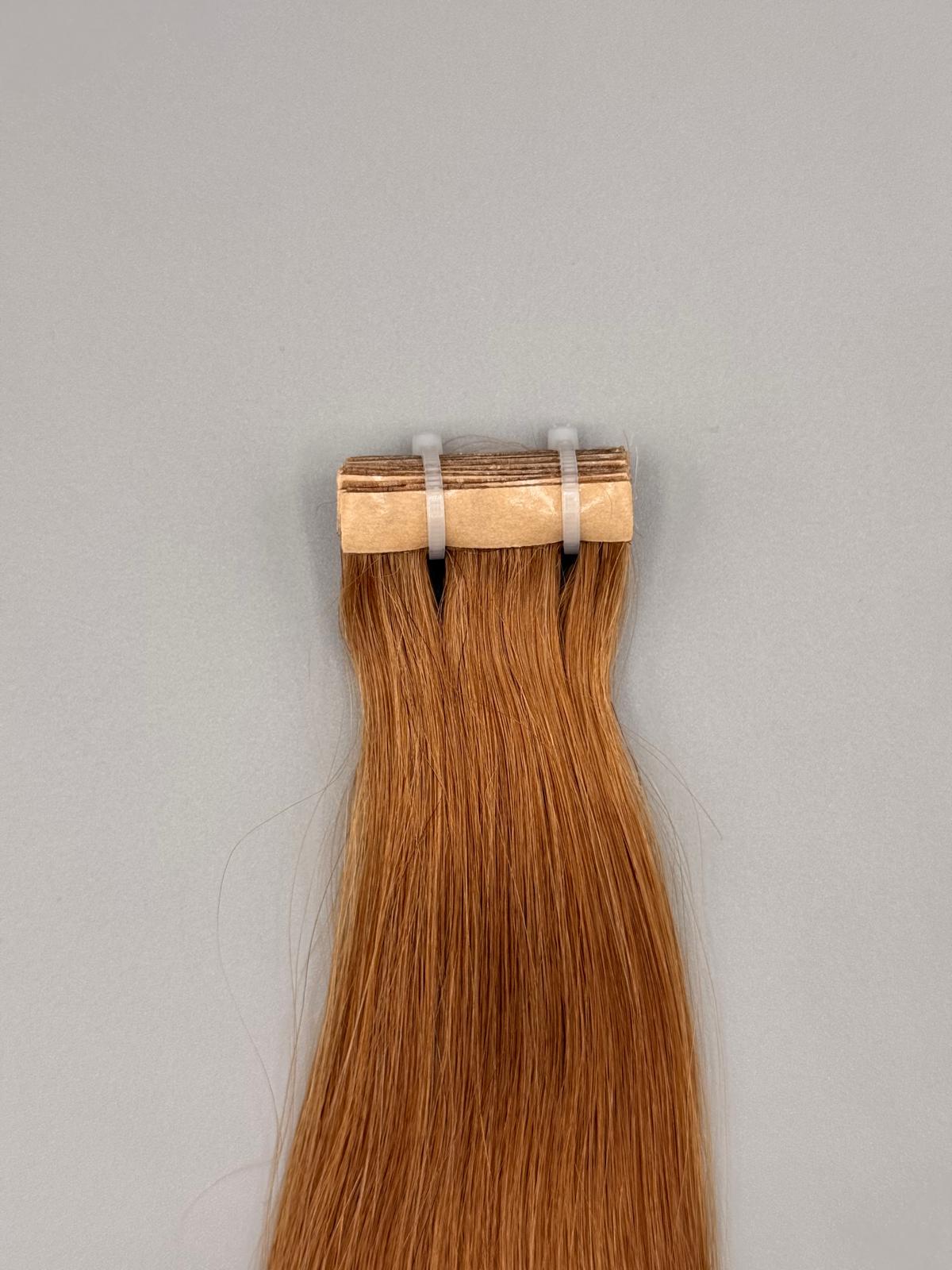 Tape In Extensions Golden-Beige-Blond 60 cm aus 100 % Remy-Echthaar, ROVIA Hair Basel
