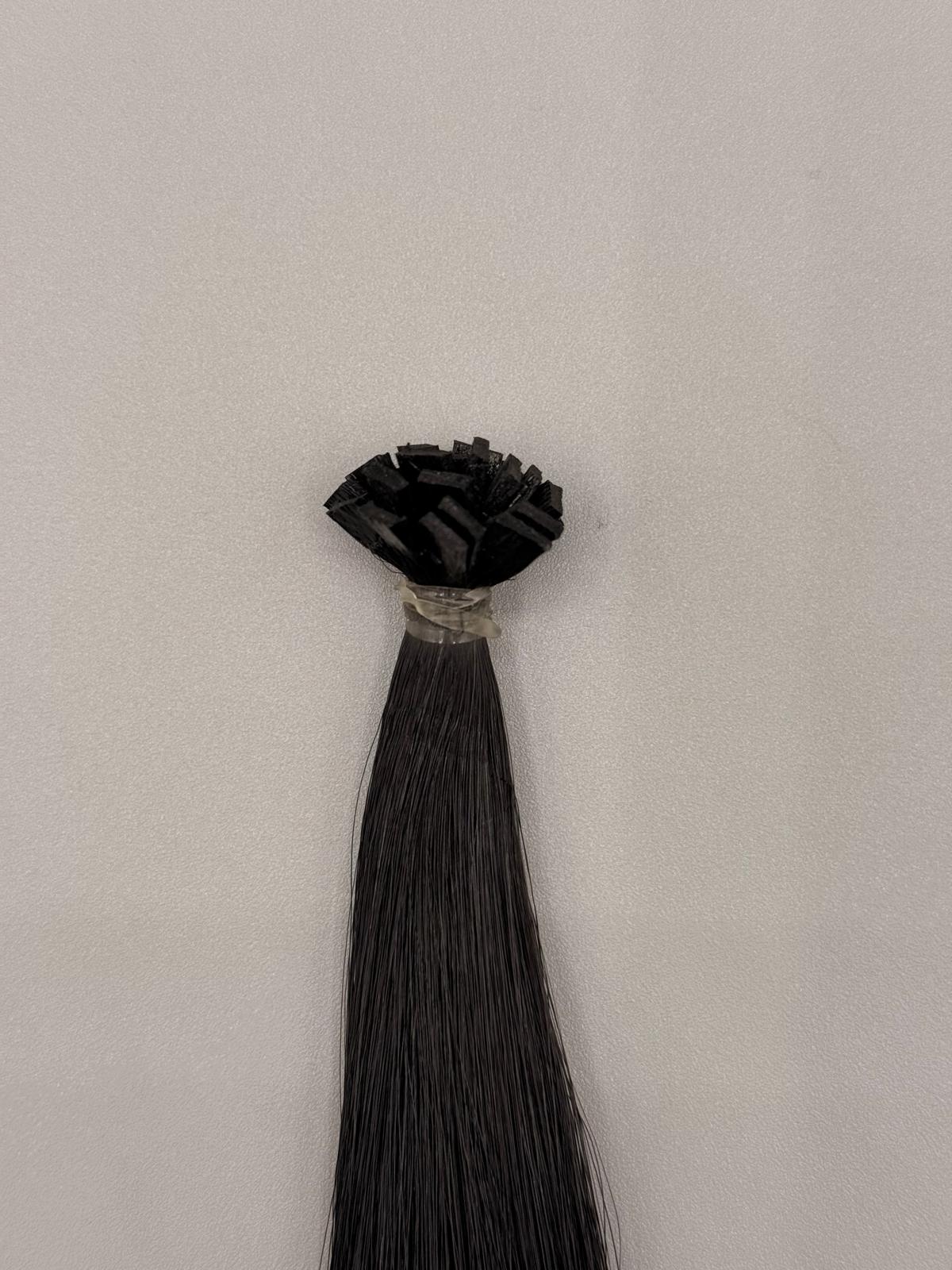 Bonding Extensions Schwarz 50 cm aus 100 % Remy-Echthaar, ROVIA Hair Basel