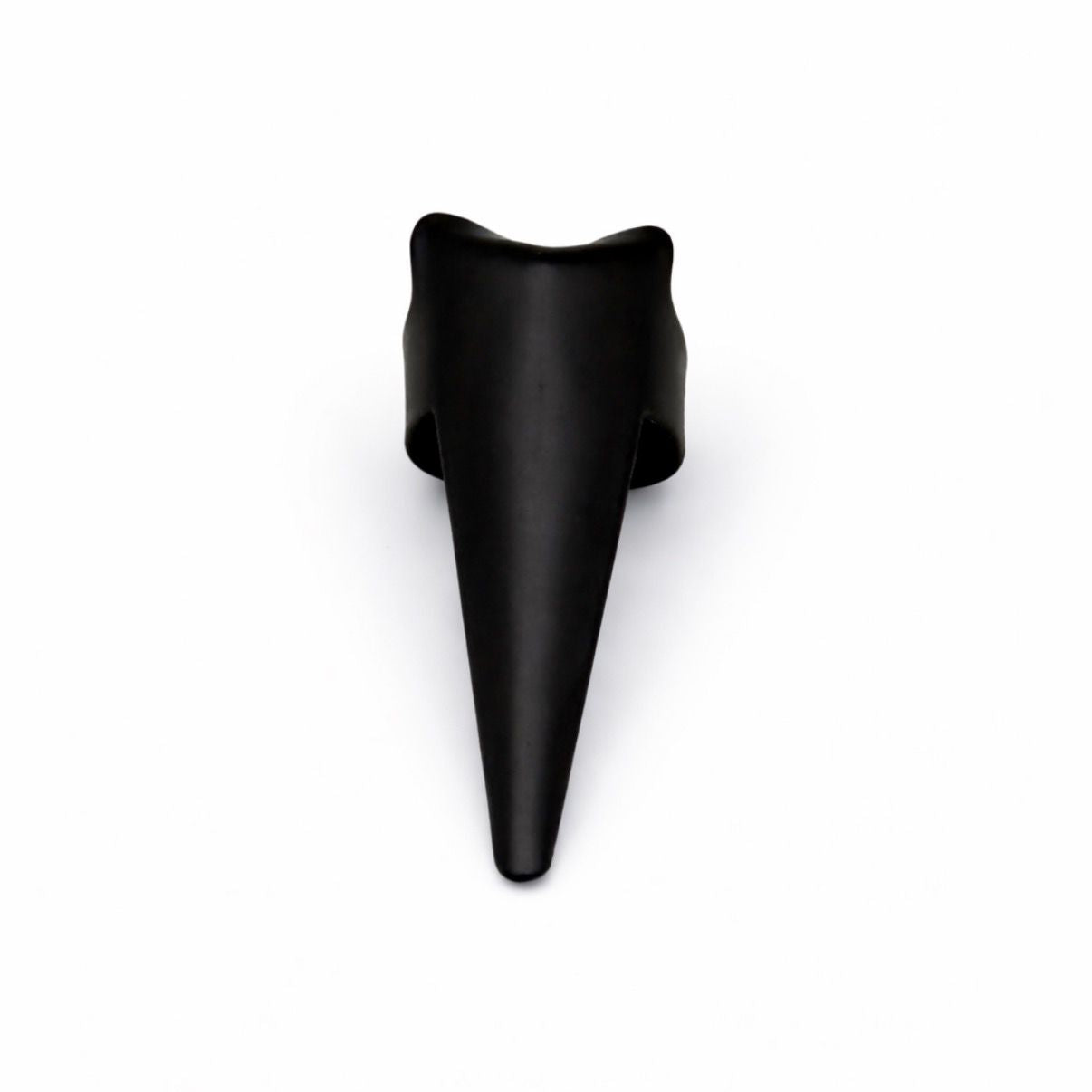 Ergonomischer schwarzer Fingerhut aus Silikon als Fingerschutz beim Weaving – Rovia Hair