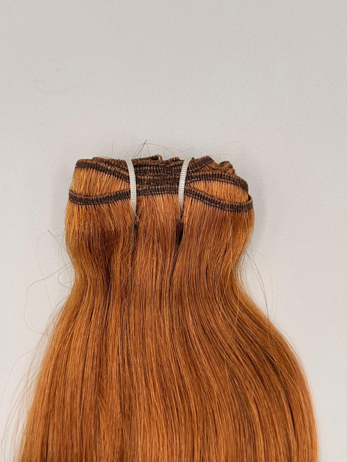 Machine Weft Tressen Helles Kupferblond 60 cm aus 100 % Remy-Echthaar, ROVIA Hair Basel
