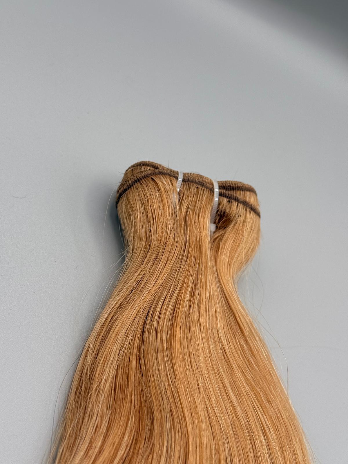 Machine Weft Tressen Beigeblond-Gold 60 cm aus 100 % Remy-Echthaar, ROVIA Hair Basel