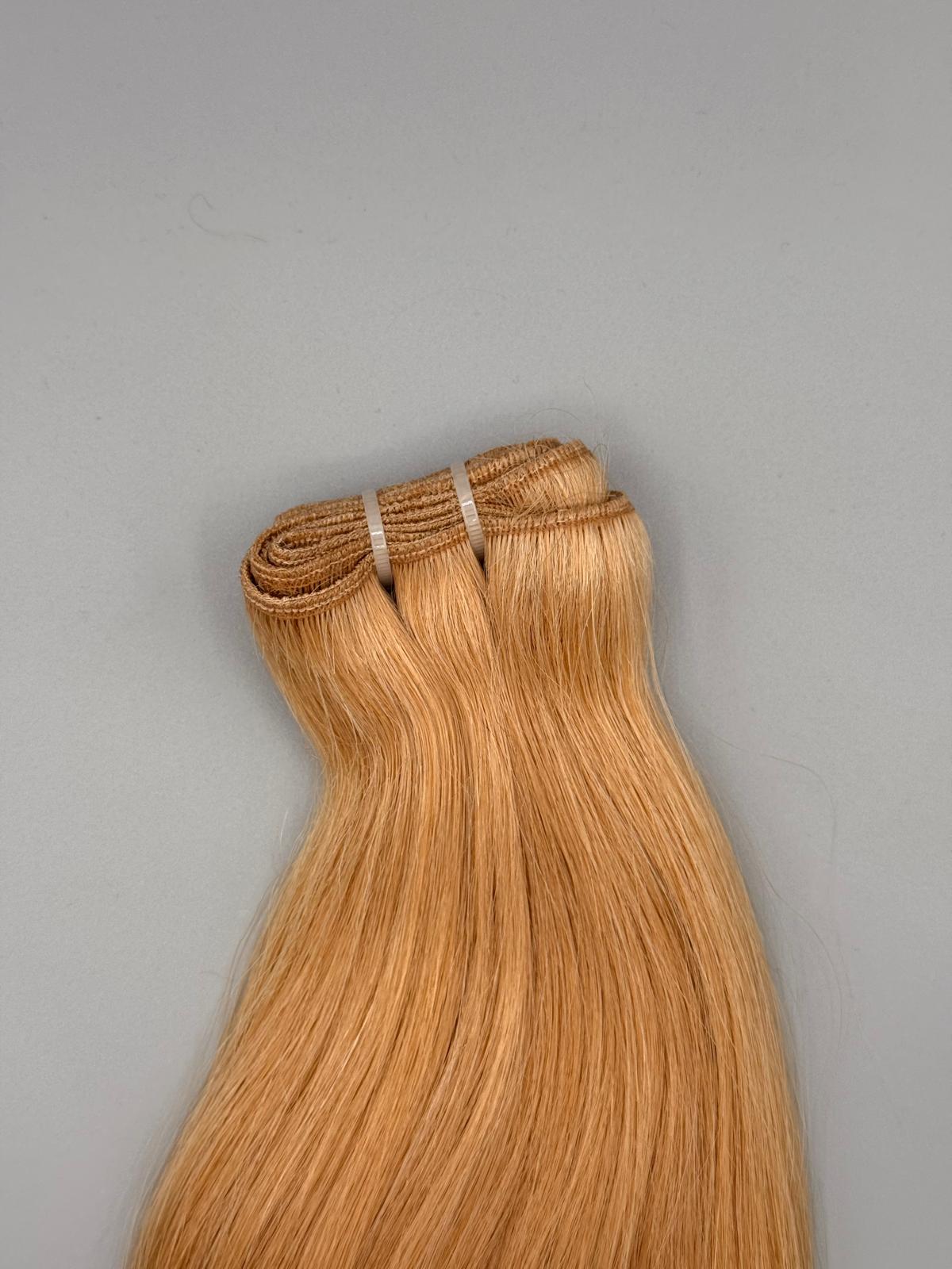 Machine Weft Tressen Goldblond 60 cm aus 100 % Remy-Echthaar, ROVIA Hair Basel