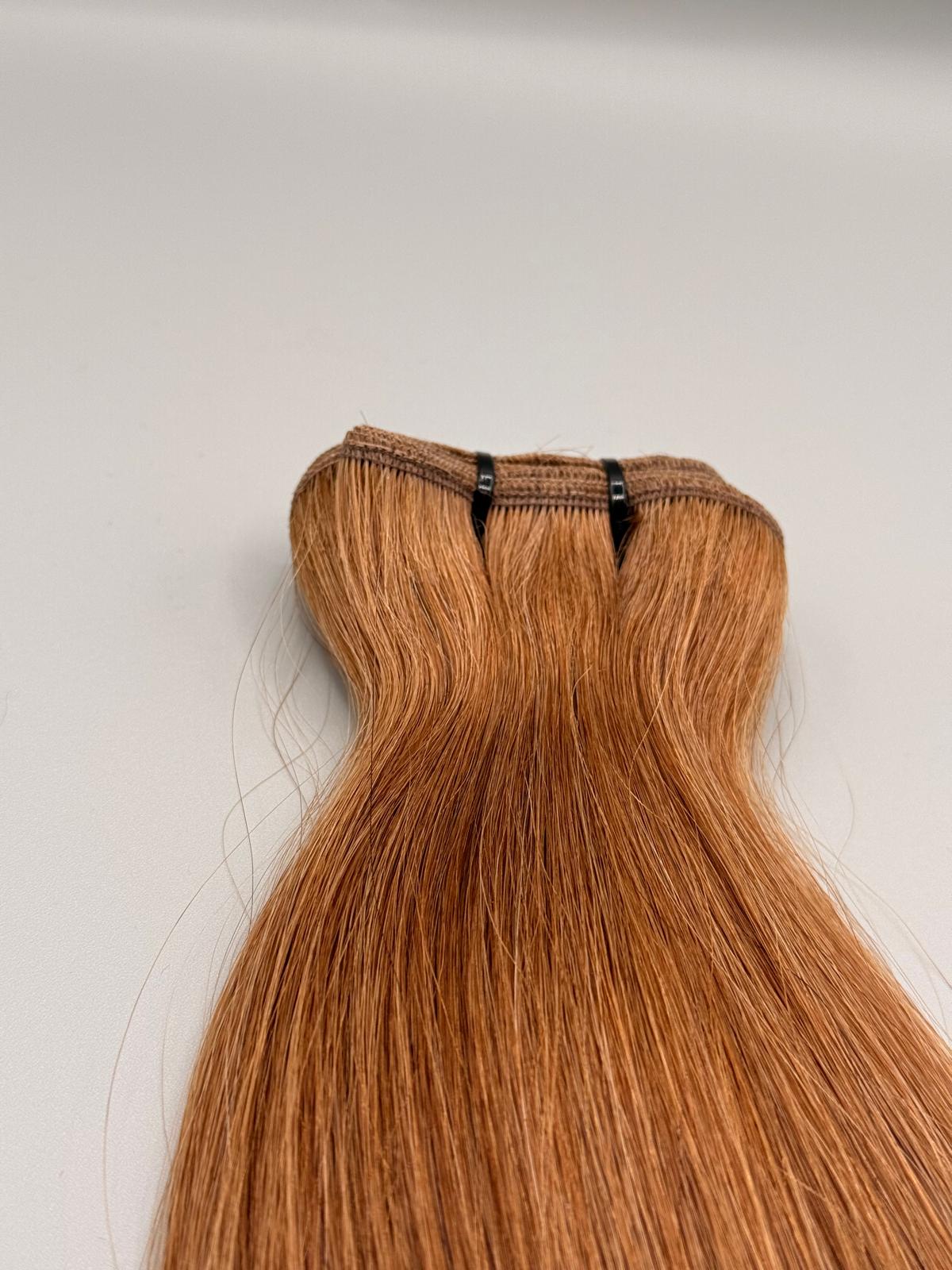 Machine Weft Tressen Warmes Caramelblond 60 cm aus 100 % Remy-Echthaar, ROVIA Hair Basel