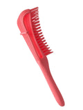 Seitliches Profil der ergonomisch geformten Entwirrbürste für Haarverlängerungen in Pink – Rovia Hair