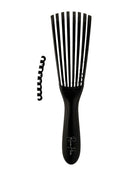 Seitenprofil der schwarzen Profi-Extensionsbürste, Made in Germany – Rovia Hair