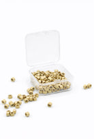 Blonde Microringe in praktischer Box zum Fixieren von I-Tip Extensions – Rovia Hair Basel